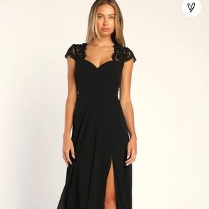 LuLu black formal lace dress